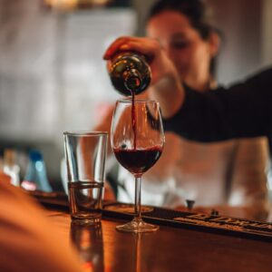 wine at bar