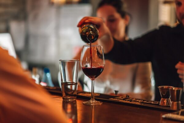 wine at bar