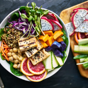 tofu and vege bowl