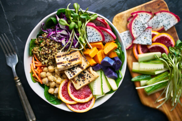 tofu and vege bowl