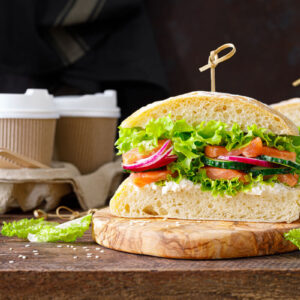 sandwiches and coffee
