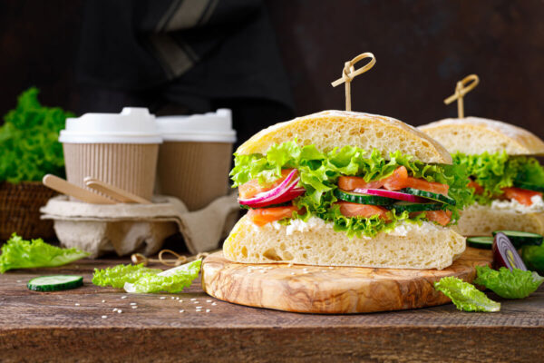 sandwiches and coffee